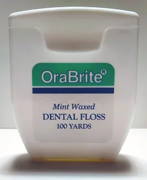 OraBrite Mint Waxed Dental Floss 100 yds.