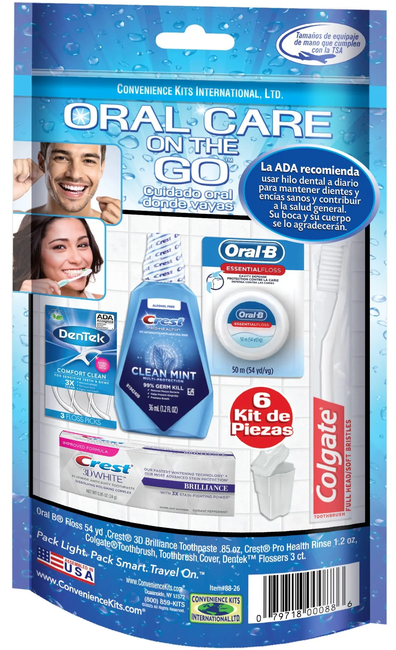 Oral Care On The Go 6 pc Hygiene Kit